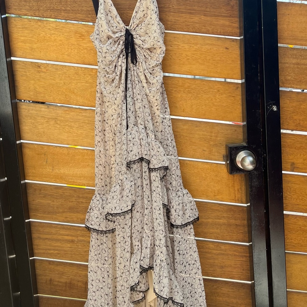 Max studio London white tiered midi dress NWT